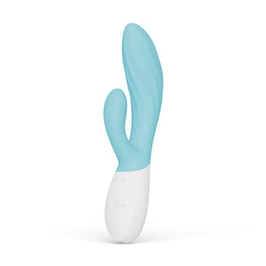 LELO - VIBRADOR DOBLE DE CONEJO INA TWIST PARA EL PUNTO G Y EL CLÍTORIS AZUL