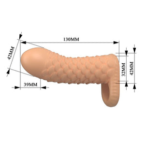 PRETTY LOVE - MANICOTTO DI ESTENSIONE DEL PENE NESMITH 13 CM Ø 3,8 CM NATURALE
