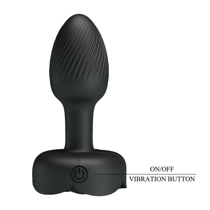 PRETTY LOVE - PLUG ANAL VIBRADOR RECARGABLE CON 10 MODOS, NEGRO
