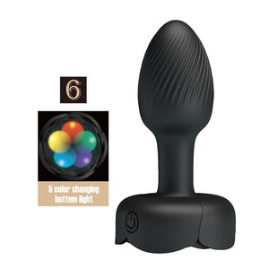 PRETTY LOVE - PLUG ANAL VIBRADOR RECARGABLE CON 10 MODOS, NEGRO