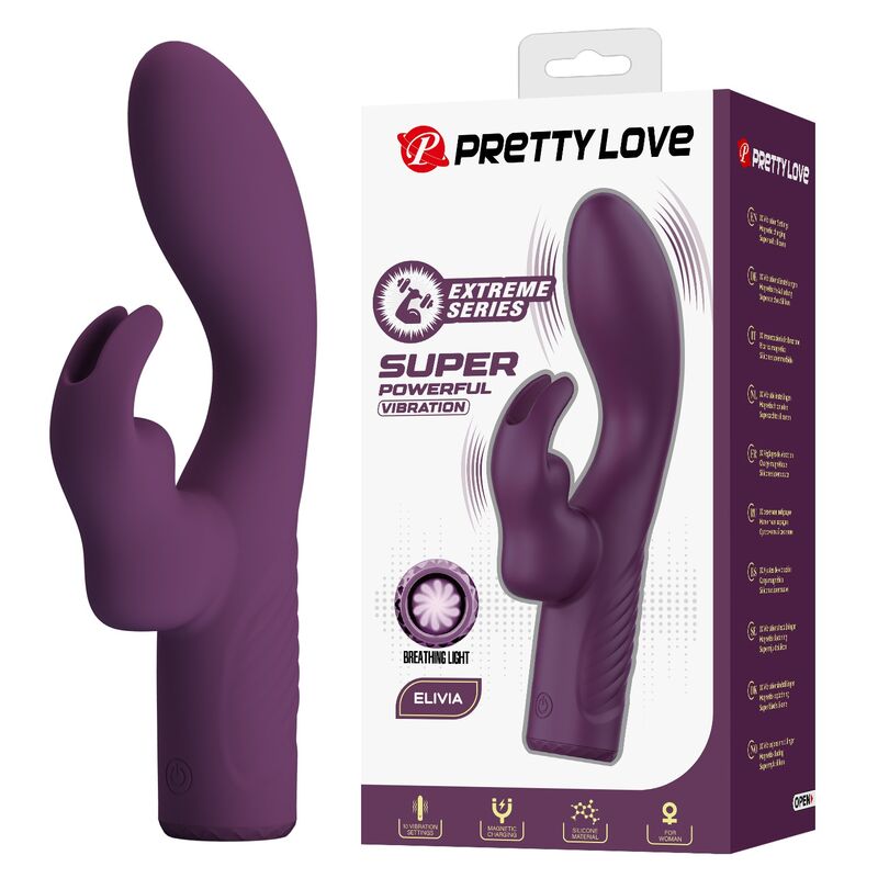 PRETTY LOVE - VIBRATORE A FORMA DI CONIGLIO RICARICABILE OLIVIA CON 10 FUNZIONI