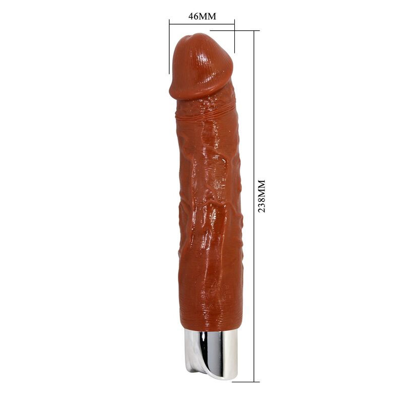PRETTY LOVE - VIBRATORE PRO REALISTICO 23,5 CM Ø 4,8 CM MARRONE
