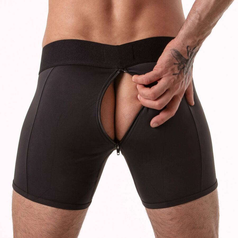 LOCKER GEAR - BAULE CON FASCIA IN VITA LARGA NERO TAGLIA M