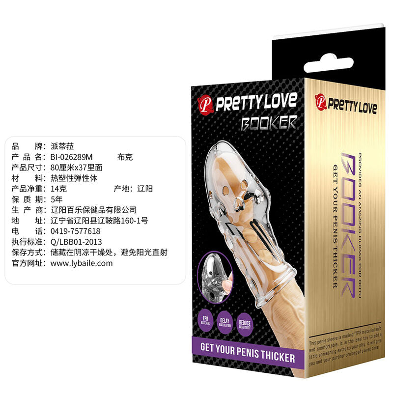 PRETTY LOVE - Rocker funda para aumentar el grosor del pene, transparente