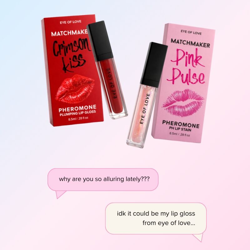 EYE OF LOVE - MATCHMAKER CRIMSON KISS BRILLO DE LABIOS ROJO CON EFECTO VOLUMINIZADOR Y FEROMONAS 8,5 ML