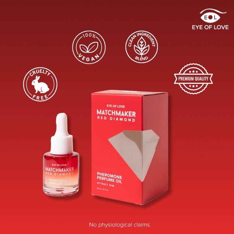 EYE OF LOVE - OLIO PROFUMATO AI FEROMONI DIAMANTE ROSSO PER FARE DA COMPAGNIA 20 ML