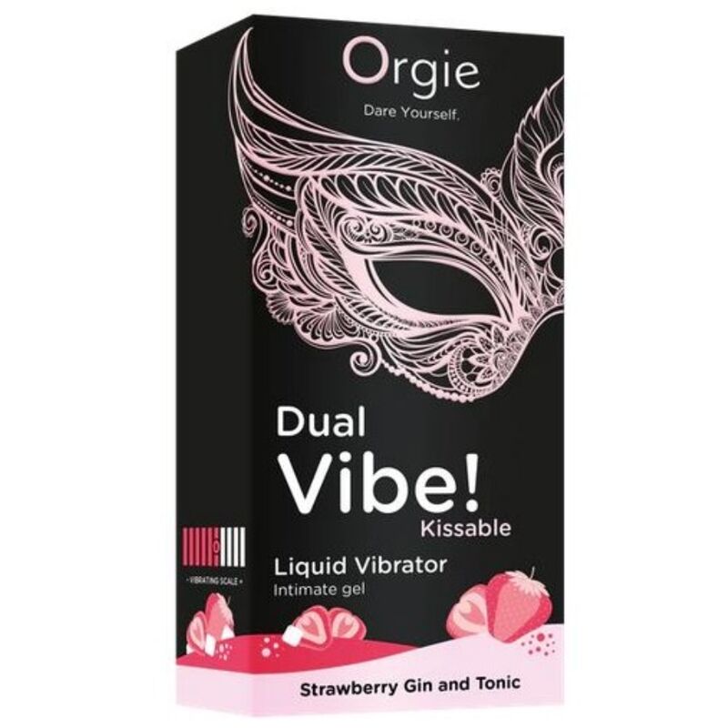 ORGIE - DOPPIA VIBRAZIONE! LIQUIDO VIBRANTE AL GUSTO DI GIN ALLA FRAGOLA E TONICO, 15 ML
