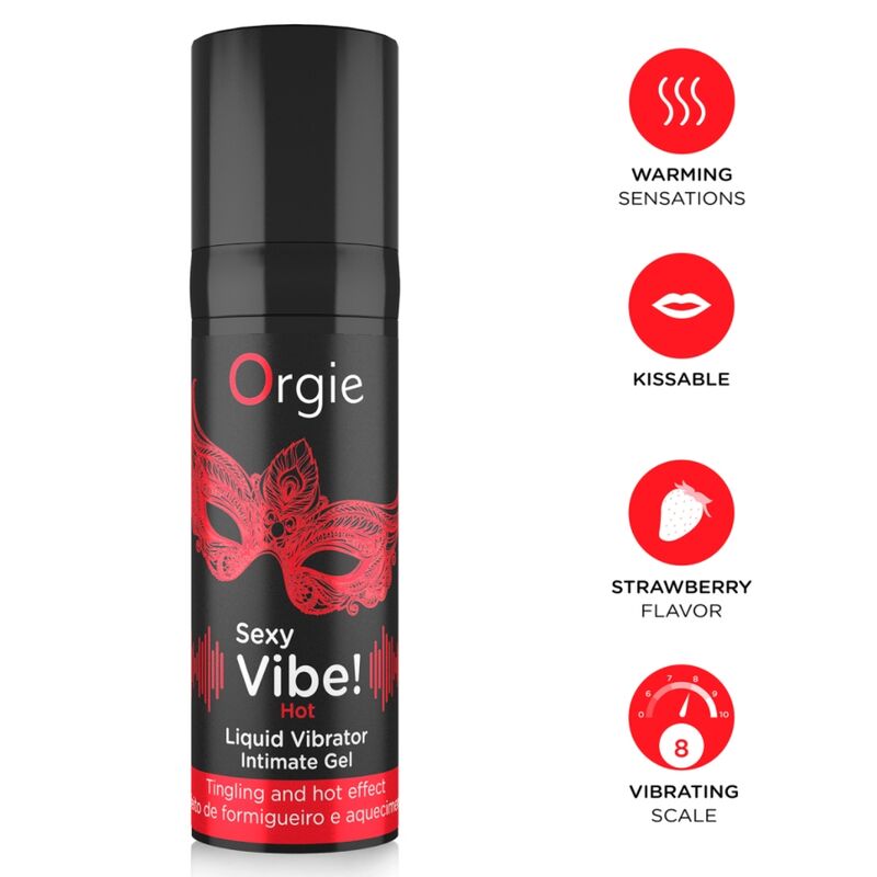 ORGIE - Sexy Vibrations! Líquido cálido de efecto calor para vibrador, 15 ml