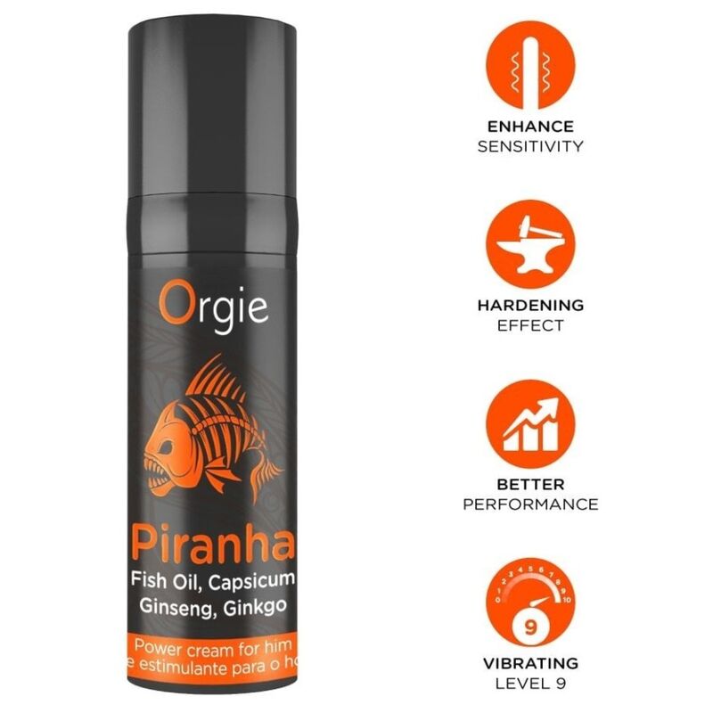 ORGIE - Piranha Power crema para él, 15 ml