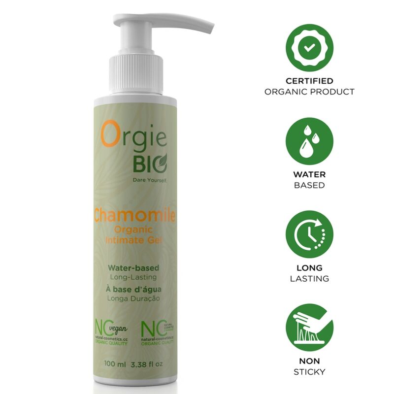 ORGIE - GEL ÍNTIMO ECOLÓGICO DE BASE ACUOSA DE MANZANILLA 100 ML
