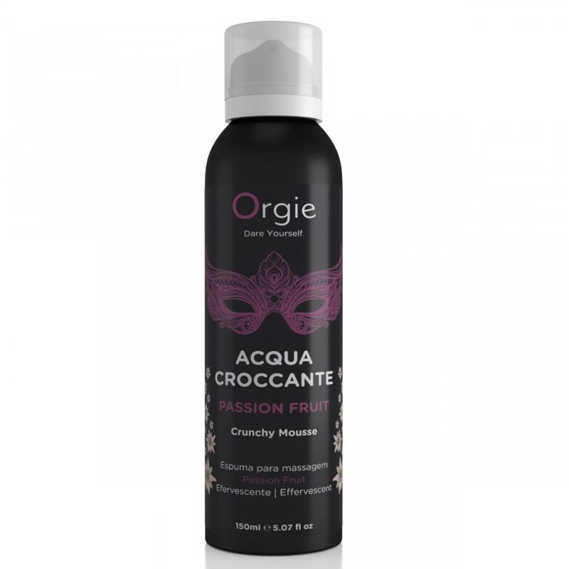 ORGIE - Mousse de masaje crujiente con aroma a fruta de la pasión, 150 ml