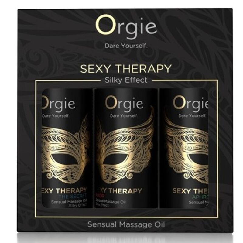 ORGIE - Sexy Therapy colección de aceites de masaje sensual en formato mini, 3 x 30 ml