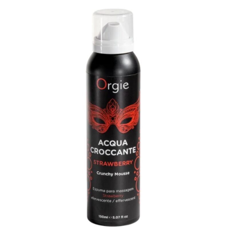 ORGIE - Mousse de masaje crujiente con aroma a fresa, 150 ml