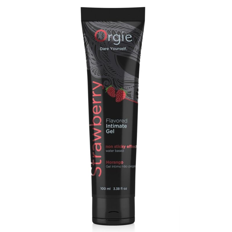 ORGIE - TUBO LUBRIFICANTE ALLA FRAGOLA BACIABILE GEL INTIMO A BASE DE ACQUA 100 ML