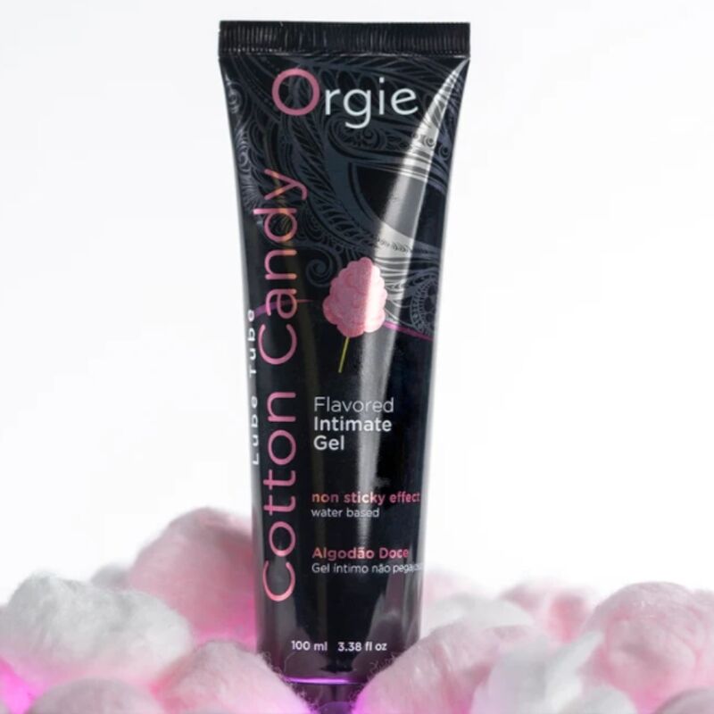ORGIE - TUBO DE LUBRICANTE ALGODÓN DE AZÚCAR COMESTIBLE GEL ÍNTIMO DE BASE ACUOSA 100 ML