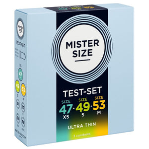 MISTER SIZE - CONFEZIONE CAMPIONE PRESERVATIVI MISURA 47-49-53 MM (3 UNITÀ)