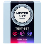 MISTER SIZE - CAMPIONE CONFEZIONE PRESERVATIVI MISURA 60-64-69 MM (3 UNITÀ)