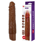 PRETTY LOVE - KESSLER DILDO VIBRANTE REALISTICO CON 10 MODALITÀ DI VIBRAZIONE E 10 ROTAZIONI, 22 CM, MARRONE