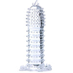 BAILE - GUINA PENE CON PUNTI DI STIMOLAZIONE TRASPARENTI 14 CM