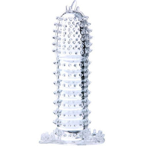 BAILE - GUINA PENE CON PUNTI DI STIMOLAZIONE TRASPARENTI 14 CM