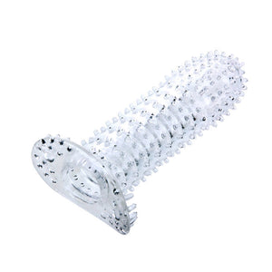 BAILE - GUINA PENE CON PUNTI DI STIMOLAZIONE TRASPARENTI 14 CM