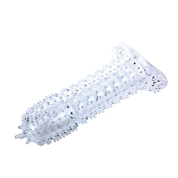 BAILE - GUINA PENE CON PUNTI DI STIMOLAZIONE TRASPARENTI 14 CM