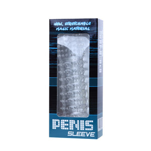 BAILE - GUINA PENE CON PUNTI DI STIMOLAZIONE TRASPARENTI 14 CM