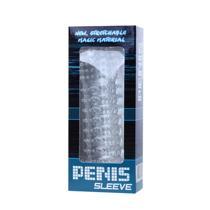 BAILE - GUINA PENE CON PUNTI DI STIMOLAZIONE TRASPARENTI 14 CM