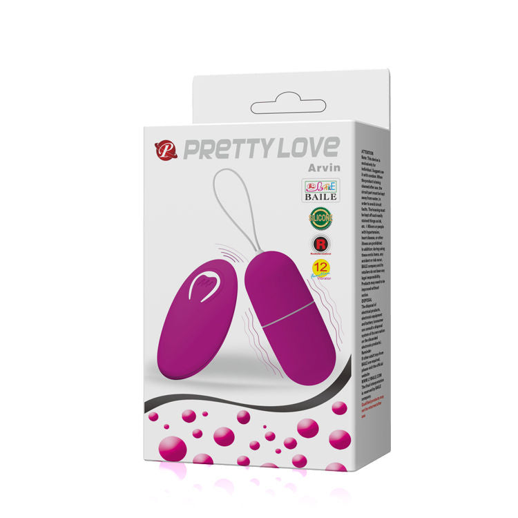 PRETTY LOVE - HUEVO VIBRANTE ARVIN CONTROL REMOTO 12V