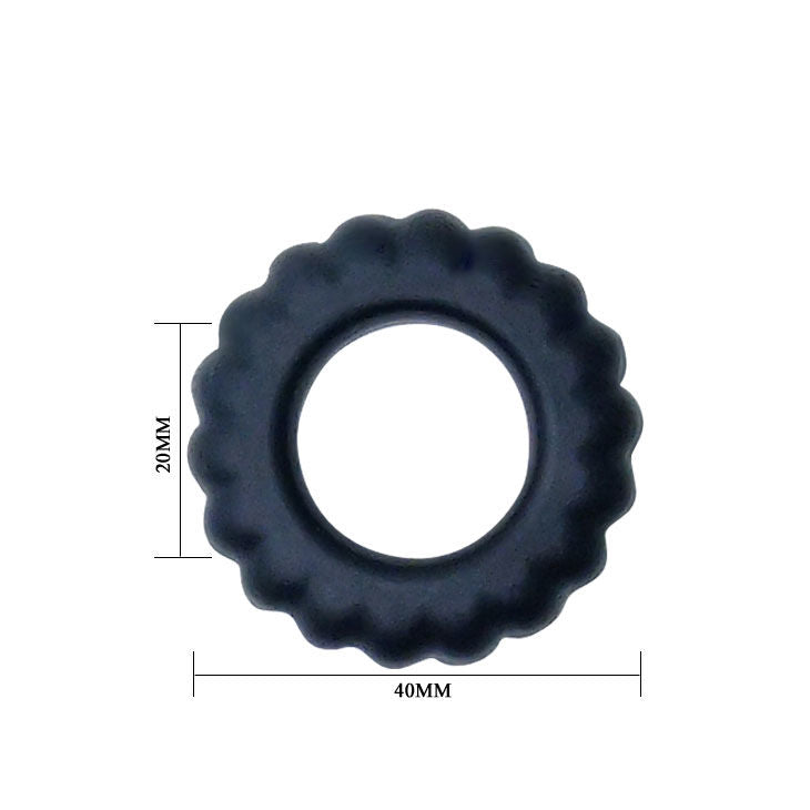BAILE - ANILLO DE PENE TITAN NEGRO 2 CM