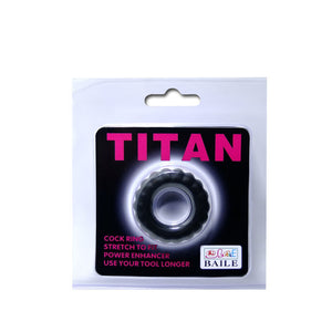 BAILE - ANILLO DE PENE TITAN NEGRO 2 CM