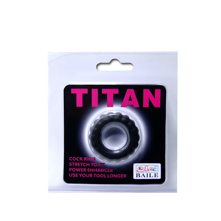 BAILE - ANILLO DE PENE TITAN NEGRO 2 CM