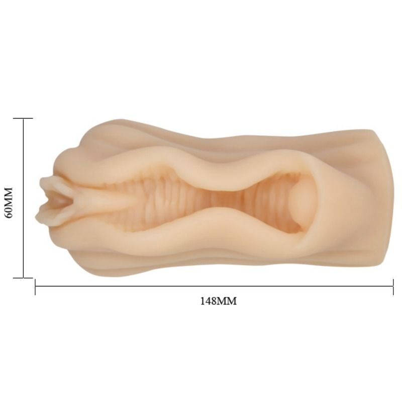BAILE - MINI MASTURBADOR MASCULINO CON DISEÑO DE LABIOS VAGINALES
