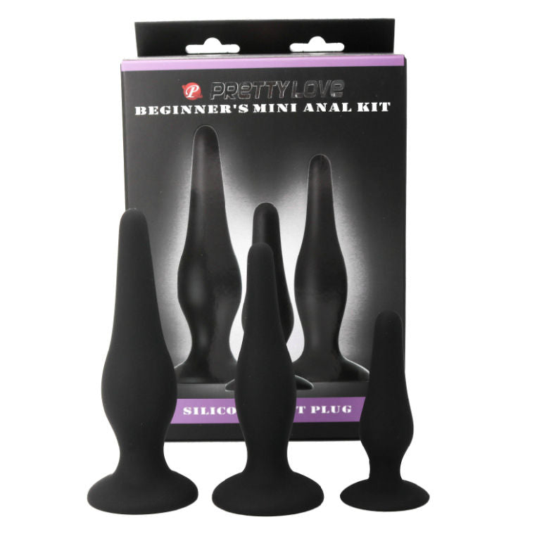 PRETTY LOVE - KIT DE INICIO DE SILICONA CON TAPONES ANALES