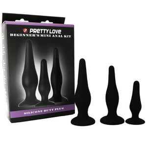 PRETTY LOVE - KIT DE INICIO DE SILICONA CON TAPONES ANALES