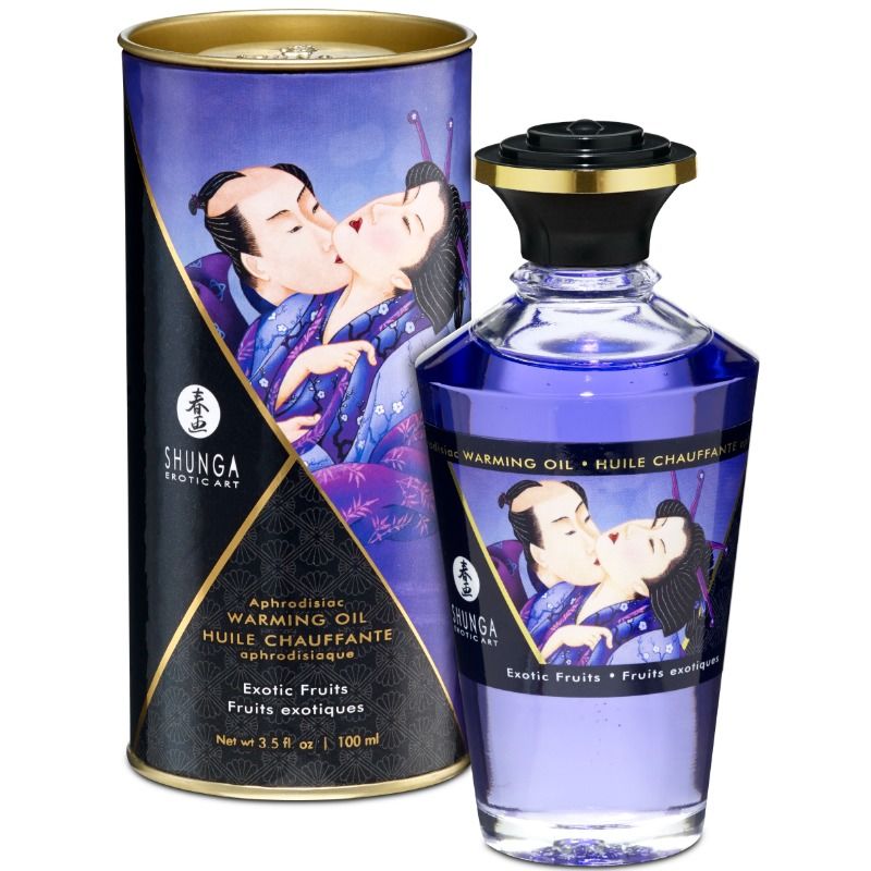 SHUNGA - OLIO DA MASSAGGIO EFFETTO CALORE GUSTO FRUTTA ESOTICA 100 ML