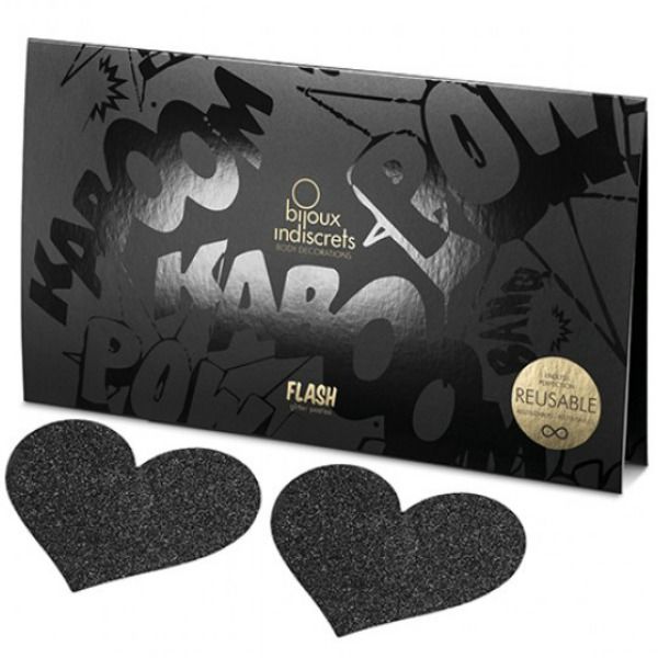 BIJOUX - FLASH INDISCRETO NERO TAGLI CAPEZZOLI CUORE