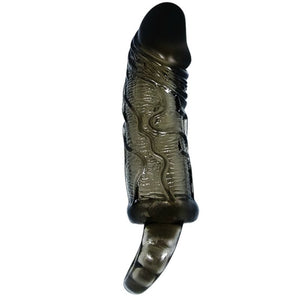 BAILE - PENIS EXTENDER COVER WITH TESTICLE STRAP BLACK 13.5 CM