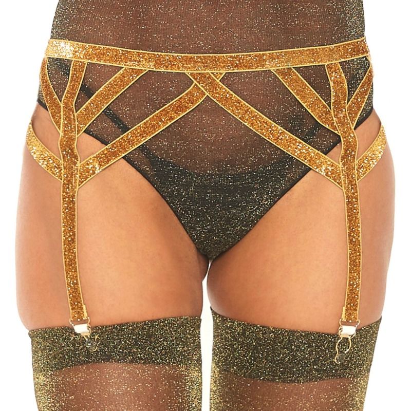 LEG AVENUE - ONE SIZE LUREX ELASTIC STRAP