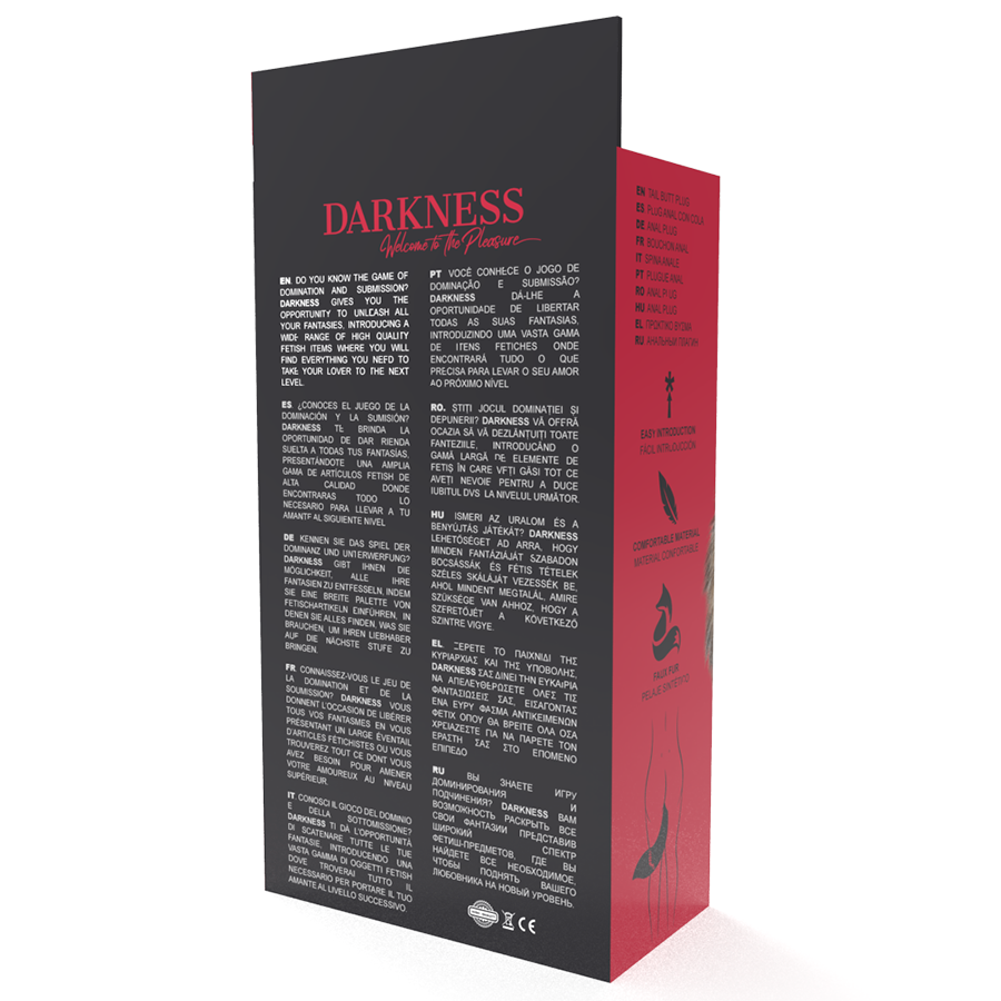 DARKNESS - COLA NATURAL CON PLUG ANAL DE SILICONA 10 CM