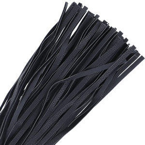 DARKNESS - BLACK LEATHER BONDAGE WHIP 42CM