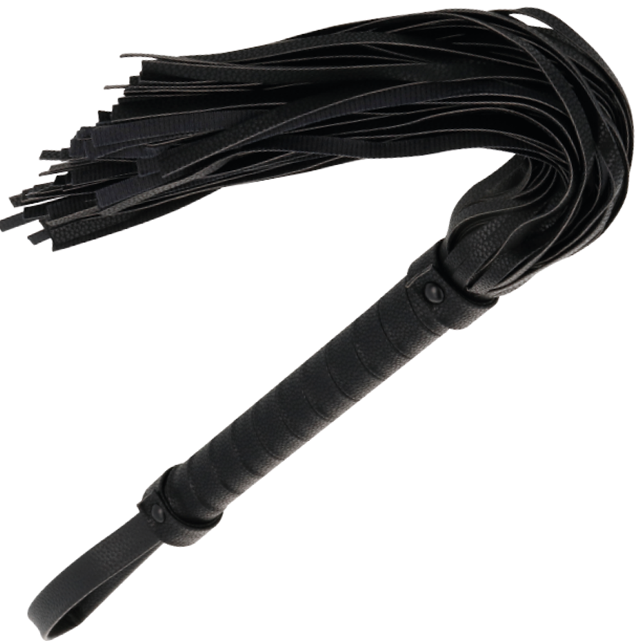 DARKNESS - LÁTIGO BONDAGE NEGRO 42CM EN CUERO