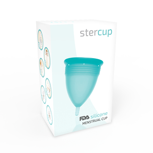STERCUP - FDA AQUAMARINE SILICONE MENSTRUAL CUP - SIZE L