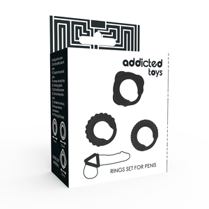 ADDICTED TOYS - SET ANILLO C NERO