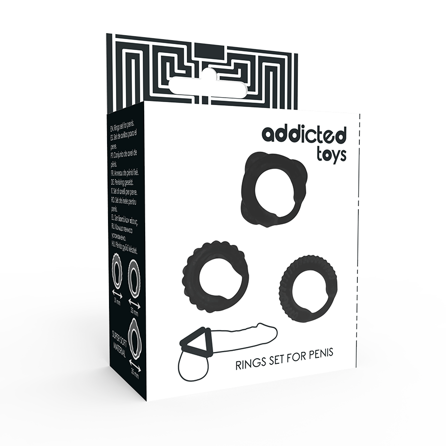 ADDICTED TOYS - SET ANILLO C NERO