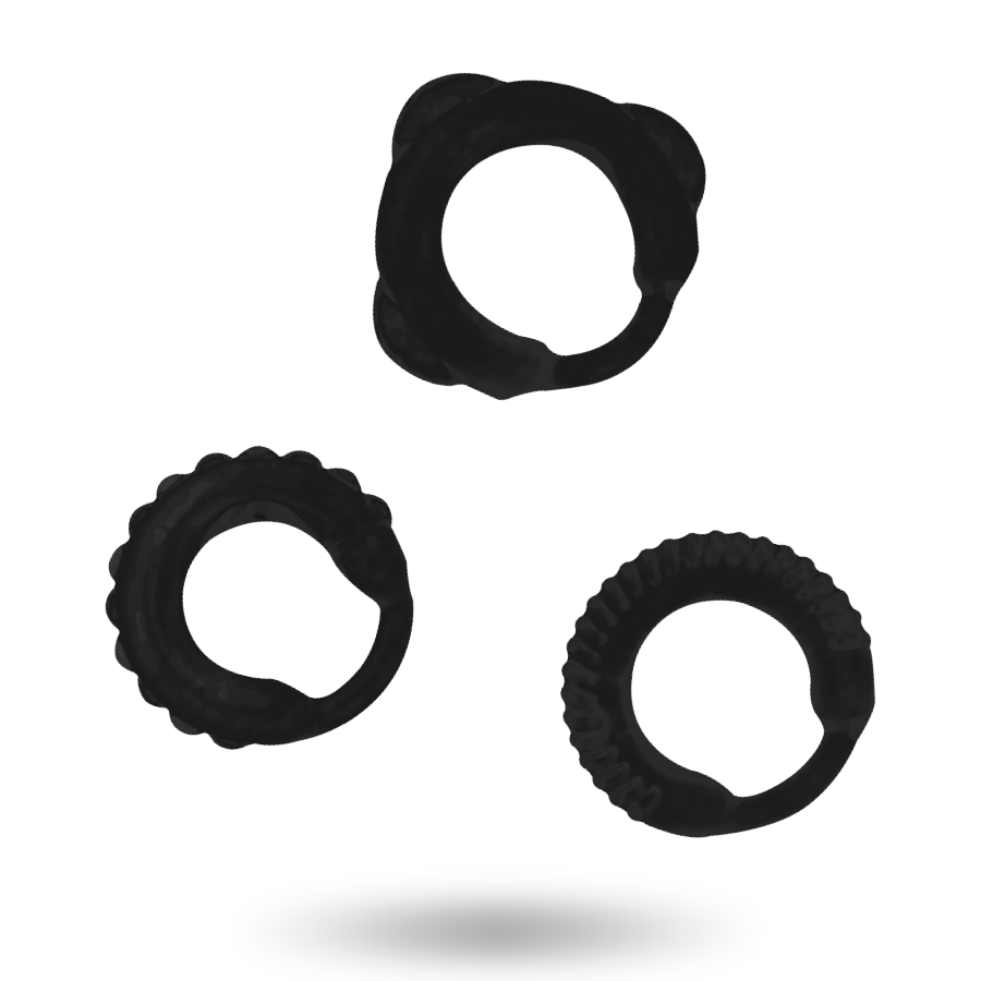 ADDICTED TOYS - SET ANILLO C NERO