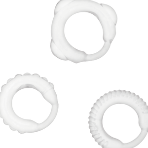 ADDICTED TOYS - SET DE ANILLOS PARA PENE TRANSPARENTES
