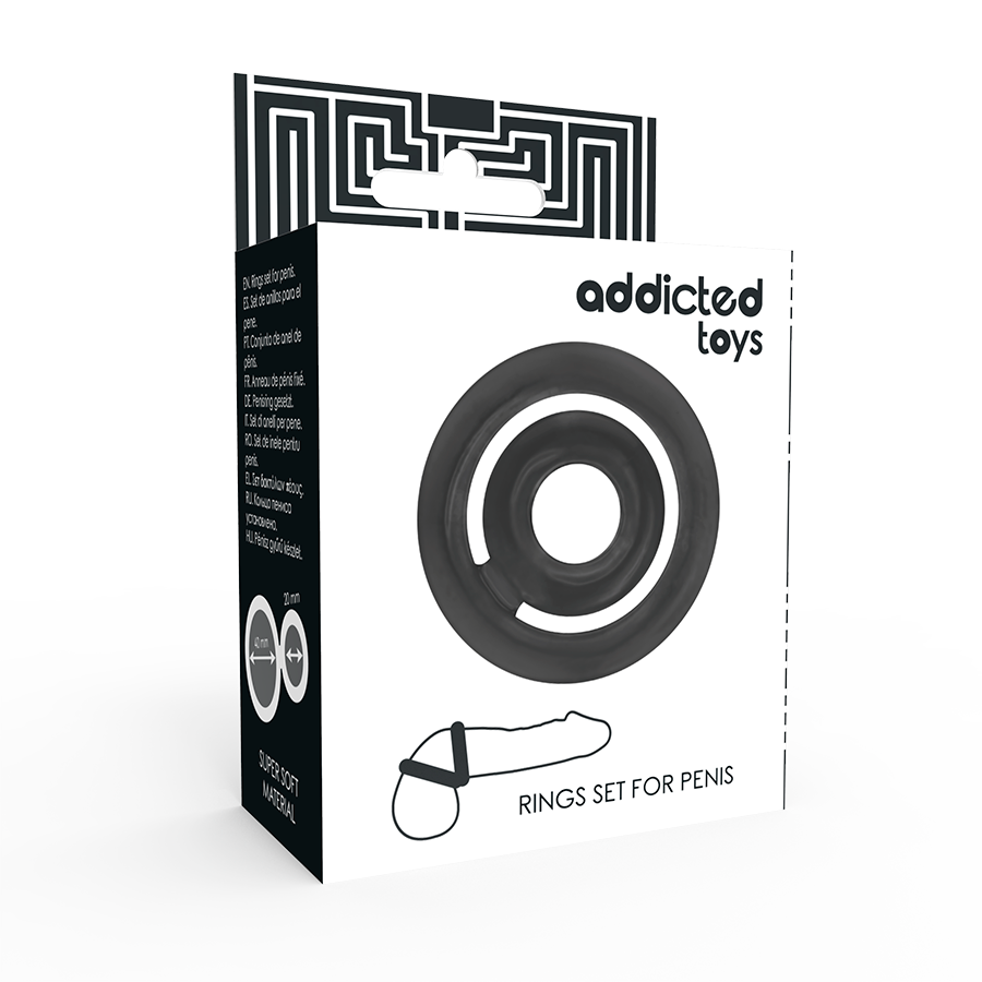 ADDICTED TOYS - POTENZ- ANILLO PARA PENE C NEGRO