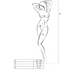 PASSION - DONNA BS046 BODYSTOCKING NERO TAGLIA UNICA