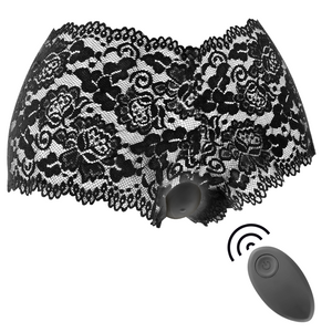 BLACK&SILVER - ZARA REMOTE CONTROL STIMULATOR WITH FREE SLIP